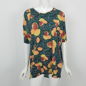 Lularoe Floral Leaf Print Irma Tunic Top New NWT